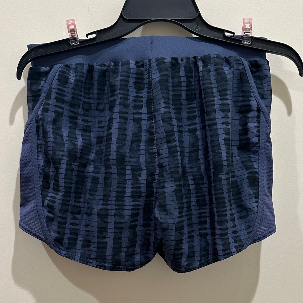 Under Armour Women's Tie Dye Navy Athletic Shorts - Picture 2 of 6